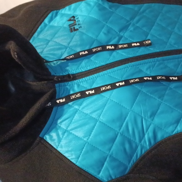 Fila Sport Full Zip Puffer Fleece Jacket Medium - Picture 2 of 7